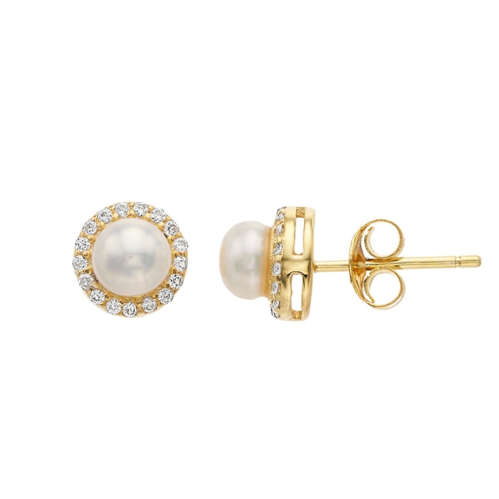 RADIANT GEM 18k Gold Over Silver Freshwater